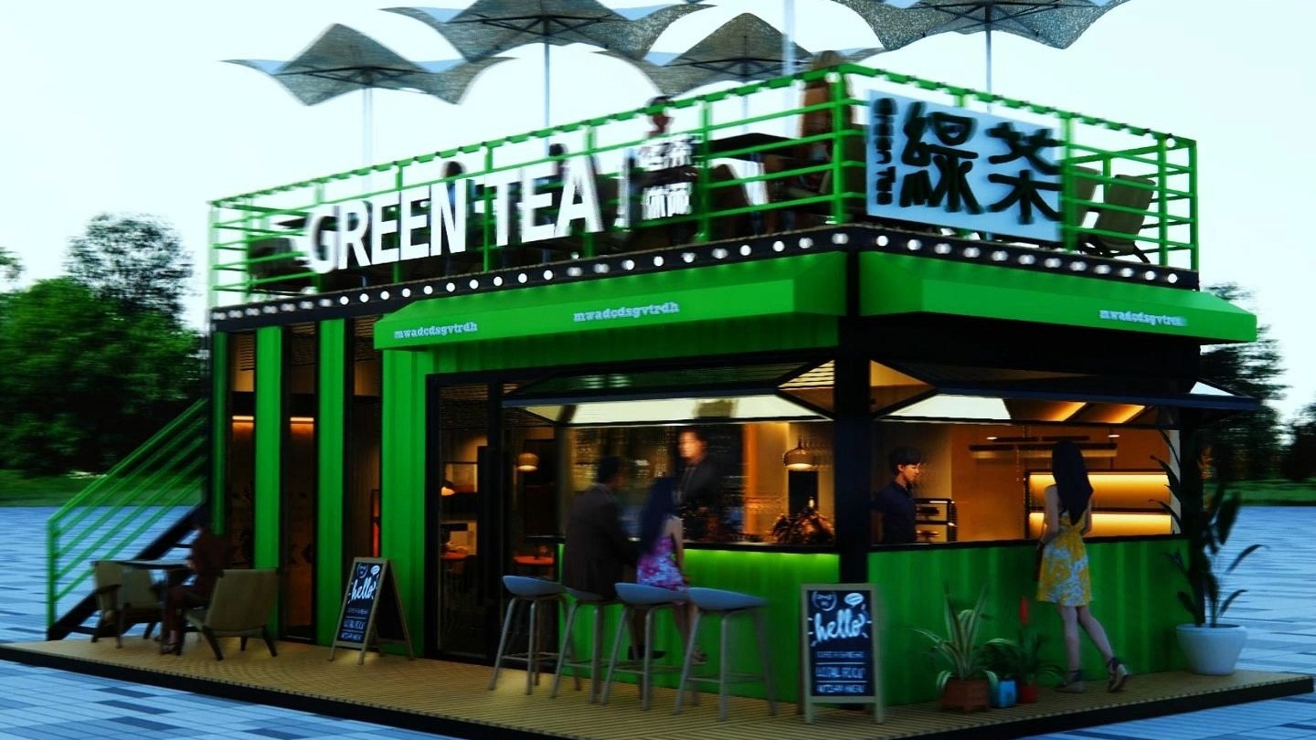 集裝箱奶茶咖啡店設計定制項目實景-博客斯房屋案例